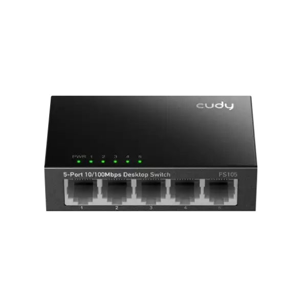 CUDY FS105 - 5-Port 10/100 Mbps Metal Switch