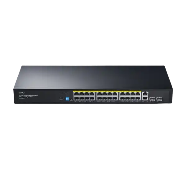 CUDY FS1026PS1 - 24-Port 10/100M PoE+ Switch with 2 Gigabit Port+ 1SFP 300W