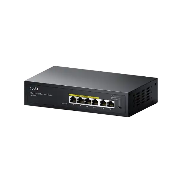 CUDY FS1006P - 6-Port 10/100M PoE+ Switch 65W