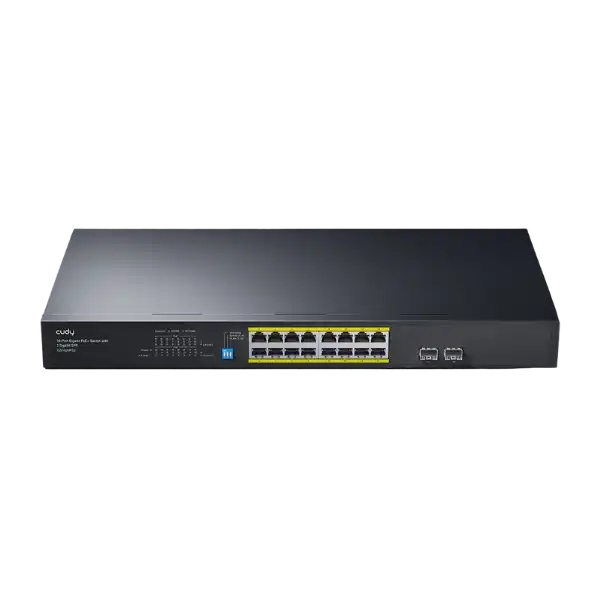 CUDY FS1018PS1 - 16-Port 10/100M PoE+ Switch with 2 Gigabit Uplink and 1 SFP Port 200W