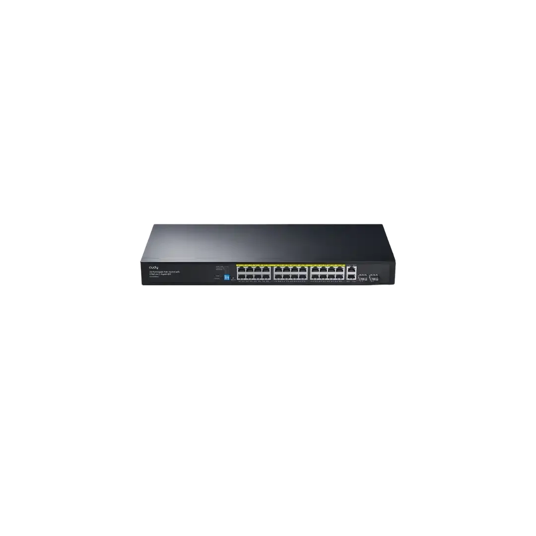 CUDY FS1026PS1 - 24-Port 10/100M PoE+ Switch with 2 Gigabit Port+ 1SFP 300W