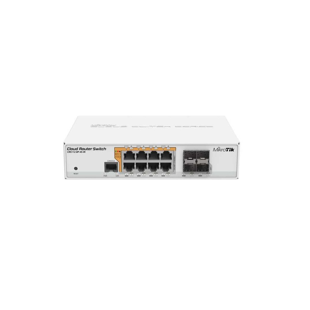 MikroTik CRS112-8P-4S-IN 8 Port PoE+ Gigabit Smart Switch