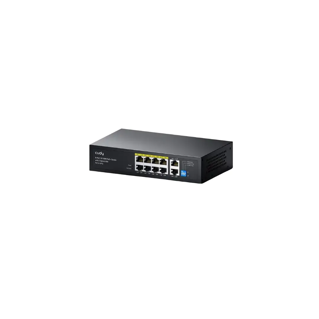 CUDY FS1010PG - 8-Port 10/100M PoE+ Switch with 2 Gigabit Uplink Ports 120W