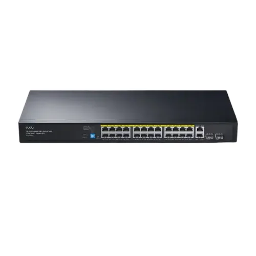 CUDY FS1026PS1 - 24-Port 10/100M PoE+ Switch with 2 Gigabit Port+ 1SFP 300W